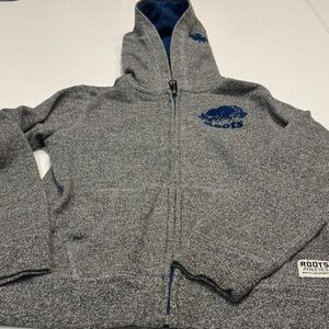 Roots Kids Gray and Blue Zip-Up Jacket